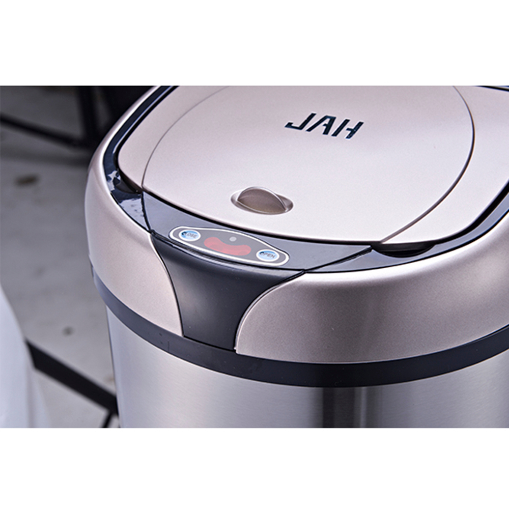 Ведро для мусора сенсорное, круглое, нерж, внутр ведро, Foodatlas JAH-9111, 8 л