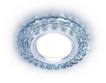 Встраиваемый точечный светильник S287 CL  GU5.3+3W(LED WHITE) прозрачный Ambrella