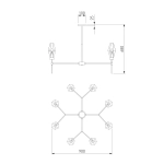 Люстра на штанге Eurosvet PRISM 60143/8 4690389191398