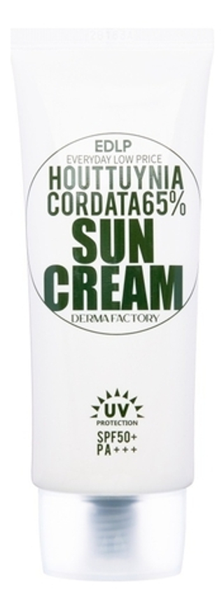 Derma Factory Солнцезащитный крем с экстрактом цветка хауттюйнии - Houttuynia Cordata 65% Sun Cream,50мл