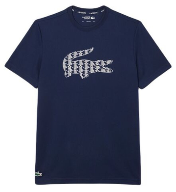 Мужская теннисная футболка Lacoste Ultra Dry Pique Tennis T-Shirt - небесный