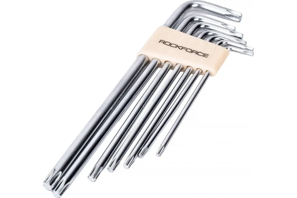 Набор ключей TORX RF-5071XL: экстра длинных Т10-Т40 7пр. на пласт. держат. ROCKFORCE