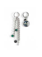 Серьги "Night" с малахитом Silver