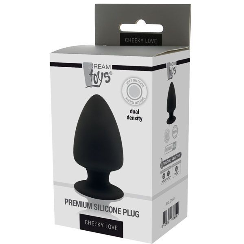 Черная анальная пробка PREMIUM SILICONE PLUG S - 9 см. (Цвет: черный)