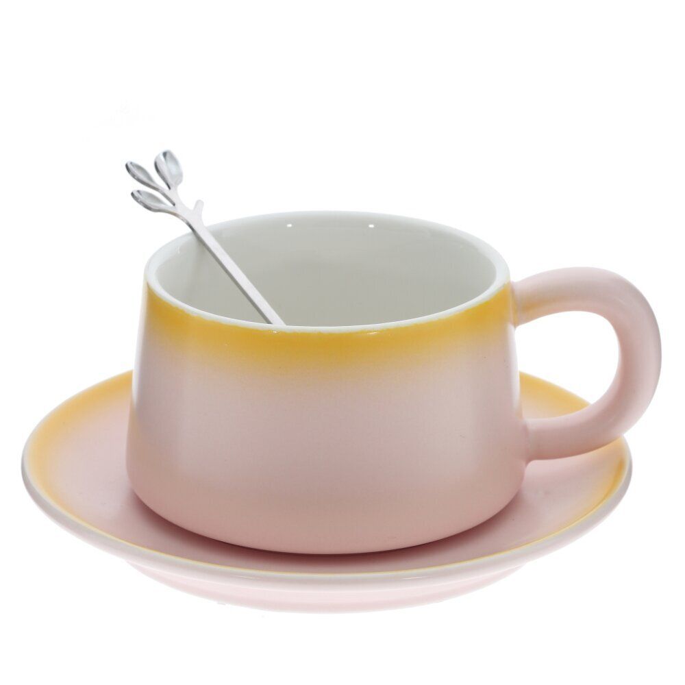 GAEM Кружка с блюдцем и ложкой, 250 мл, L16 W15 H8 см, 4в.