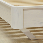 Кровать 200х200 Калантея, двуспальная, деревянная из массива сосны, белый