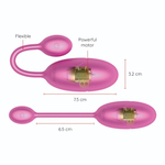 Розовое большое виброяйцо с управлением через приложение (Цвет: розовый)
