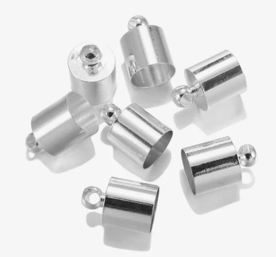 Колпачок обжимной для бижутерии, 6 мм, никель