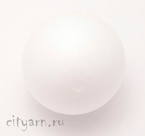 Пенопластовый шарик-основа под новогодние игрушки, диаметр 10 см