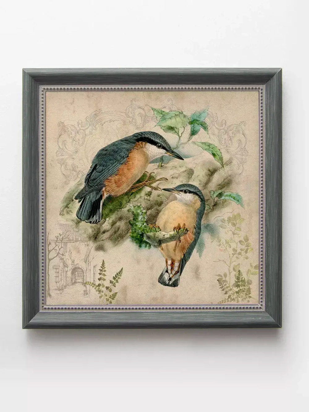 Картины на стену интерьерная на холсте 4 шт, 23*23 см