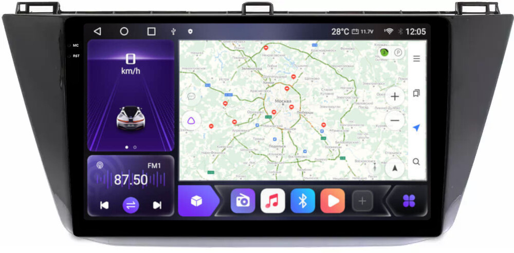 Магнитола для Volkswagen Tiguan 2017+ - Carmedia OL-1913 QLed+2K, Android 12, TS10,  CarPlay, 4G SIM-слот
