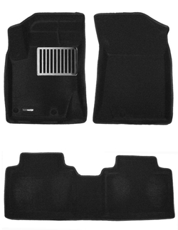 Коврики салона для GEELY Atlas Pro 2021- Euromat 3D Lux черные. Арт. EM3D-001409