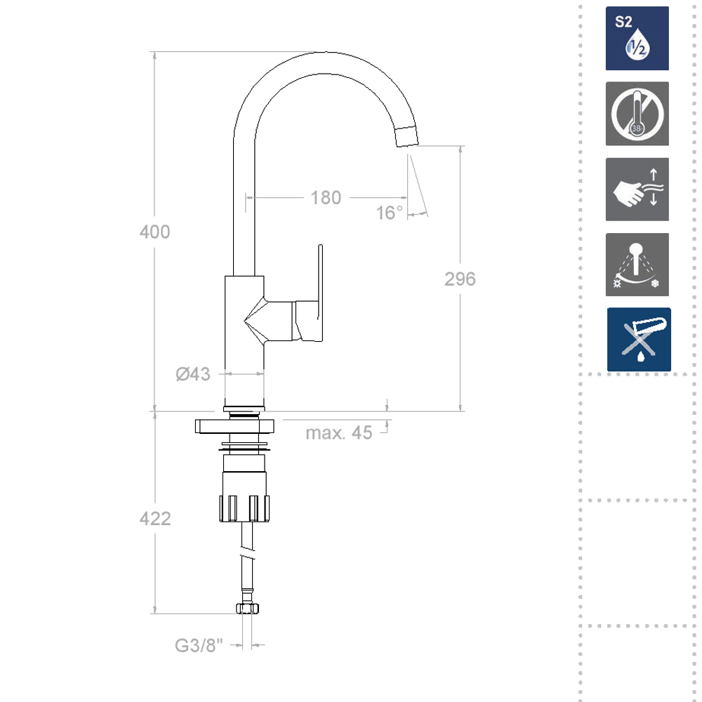 Смеситель для кухни ALEXIA 360602