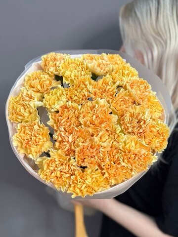 Букет из 25 персиковых диантусов