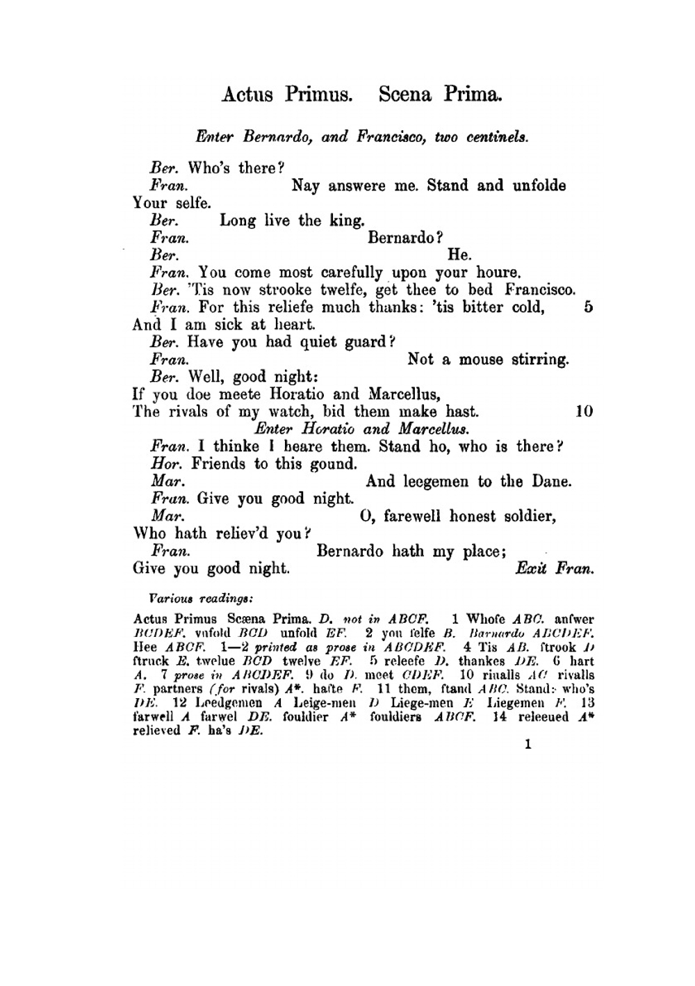 The Tragicall Historie of Hamlet, Prince of Denmarke | William Shakespeare