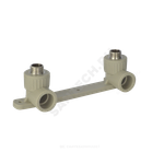 Планка монтажная PP-R серая Дн 25х1/2" НР под смеситель с водорозетками VALFEX 10124220Г