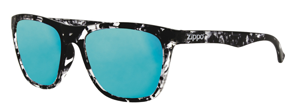 Стильные фирменные высококачественные американские солнцезащитные очки из поликарбоната Zippo OB35-01 в мешочке и коробке