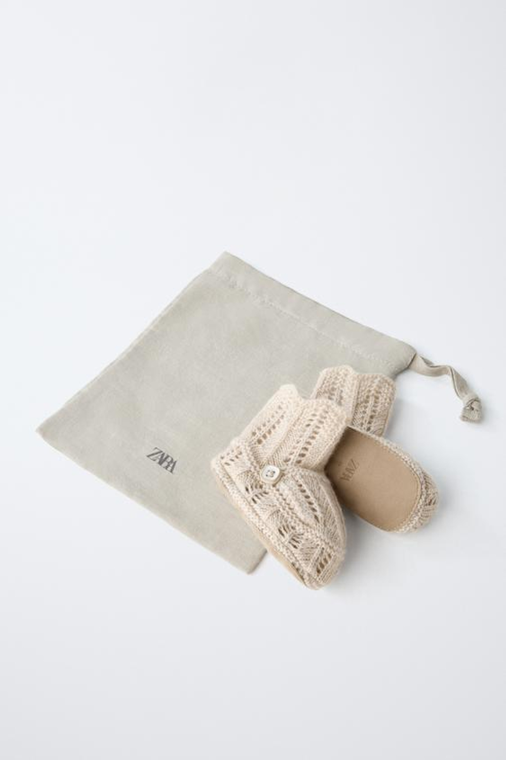 ZARA ПИНЕТКИ С ДЕТАЛЬЮ, БЕЖЕВЫЙ