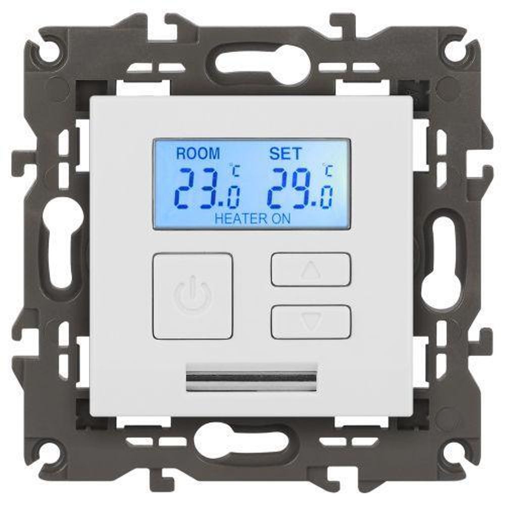 Терморегулятор универсальный 14-4111-01 230В-Imax16А Elegance бел. ЭРА Б0034375 Терморегулятор универсальный 14-4111-01 230В-Imax16А Elegance бел. ЭРА Б0034375