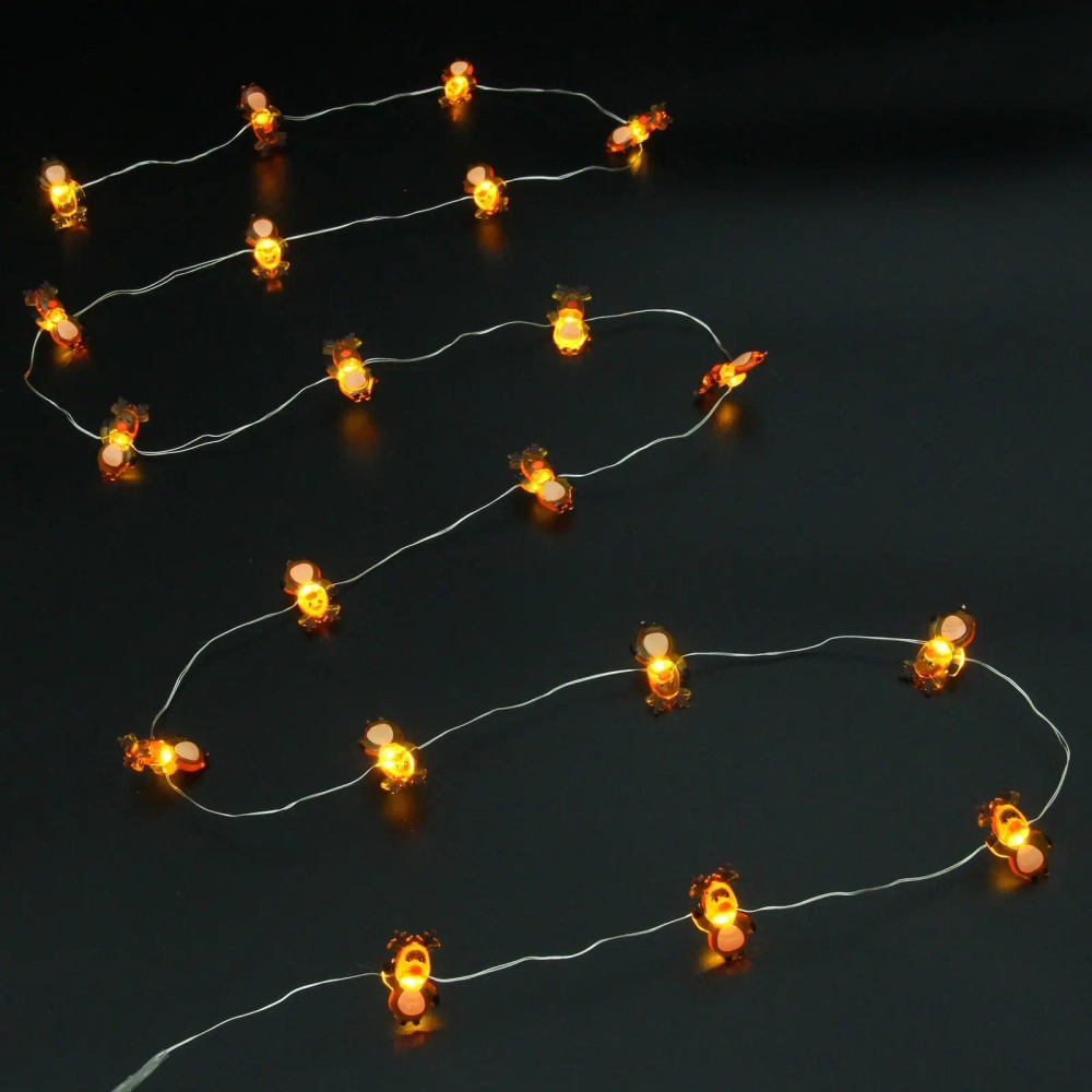 Гирлянда для дома «Олень» (3,2*1,8см) на батарейках 2,0 м 20 ламп LED, 1 реж., IP-20, Теплый белый (батарейки CR2032)