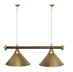 Лампа STARTBILLIARDS 2 пл. (плафоны зеленые,штанга зеленая,фурнитура золото)