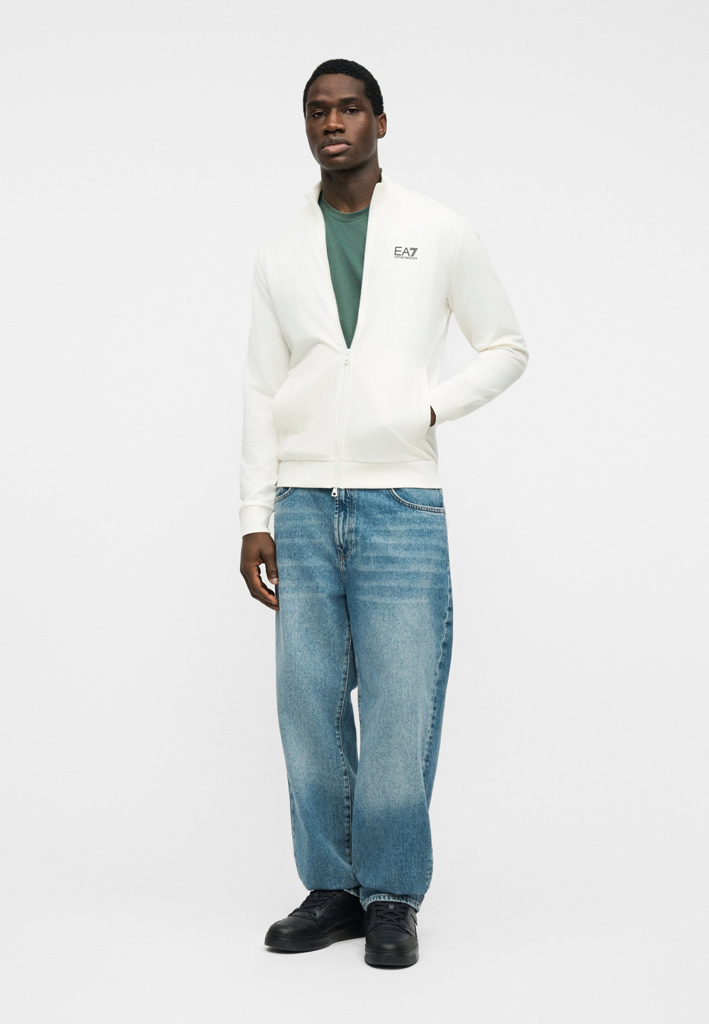 EA7 Emporio Armani UNISEX - Толстовка на молнии - Белый