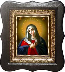 Умиление Серафимо-Дивеевская. Икона Божьей Матери в малом киоте.