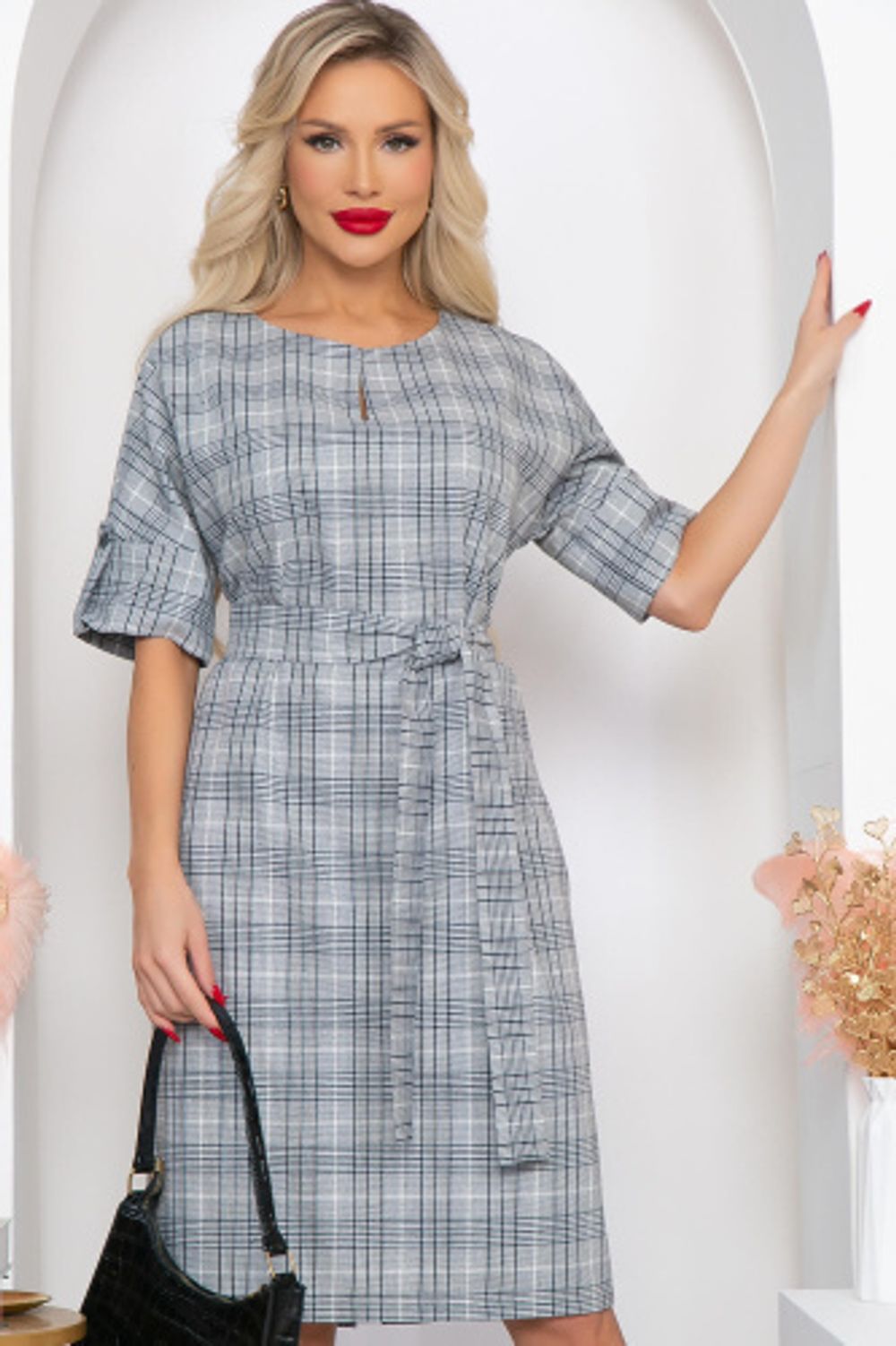 Платье "Персея" (клетка) П4274 LT Collection (Акция)