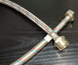Подводка гибкая для воды оплетка из нерж стали г/ш 1/2" 1,0м