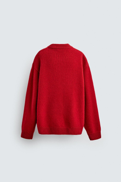 ZARA X DISNEY ШЕРСТЯНОЙ ДЖЕМПЕР MONTY, КРАСНЫЙ