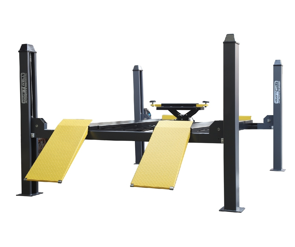 KraftWell QUATTRO 4W4.3+KRWJ2N Комплект для сход-развала г/п 4 т платформы 4320 мм с гидравлической траверсой + ручной привод 2 т. и кругами