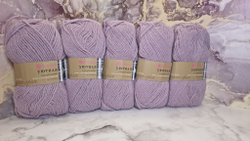 Набор пряжи для вязания Уютная Пехорка 100г х 5 шт Цвет: Розовая сирень 29