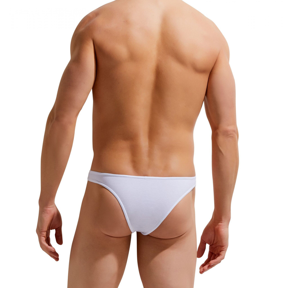 Хлопковые мужские трусы-бразилиана Modern Essentials Brazilian Slip (Размер: M) (Цвет: белый)