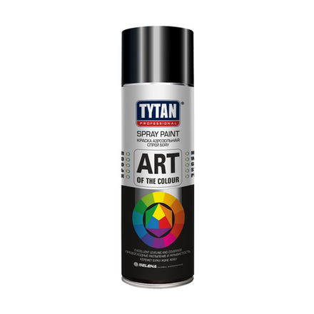 Аэрозольная краска TYTAN RAL9005, 400мл черная глянец