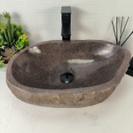 Раковина из речного камня RS-65036 51*35*16 0857