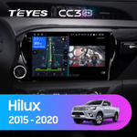 Teyes CC3 2K 10,2"для Toyota Hilux 2015-2020