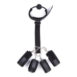 Фиксаторы рук и шеи с кляпом черный