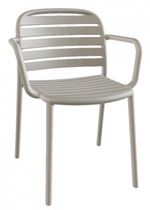 Кресло пластиковое Papatya Tarabya-K, светло-серый