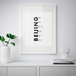 IKEA BILD  (ИКЕА БИЛД)  -  Плакат, Пекинские координаты, 40x50 см.