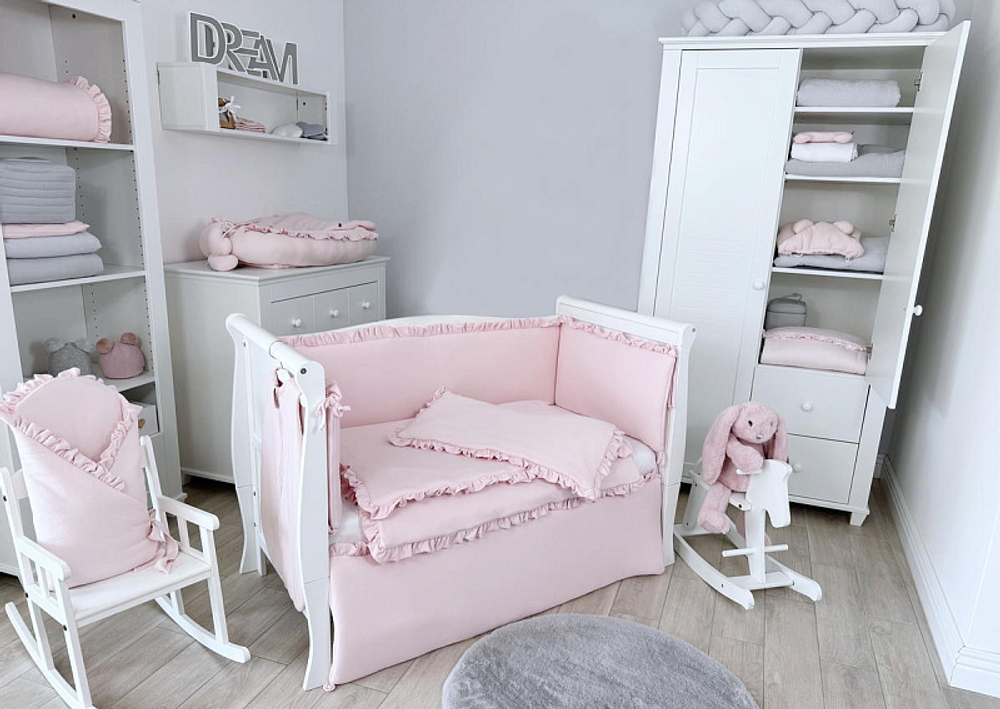 Комплект постельного белья Lepre New Royal Collection 4 предмета 120х90 см розовая пастель