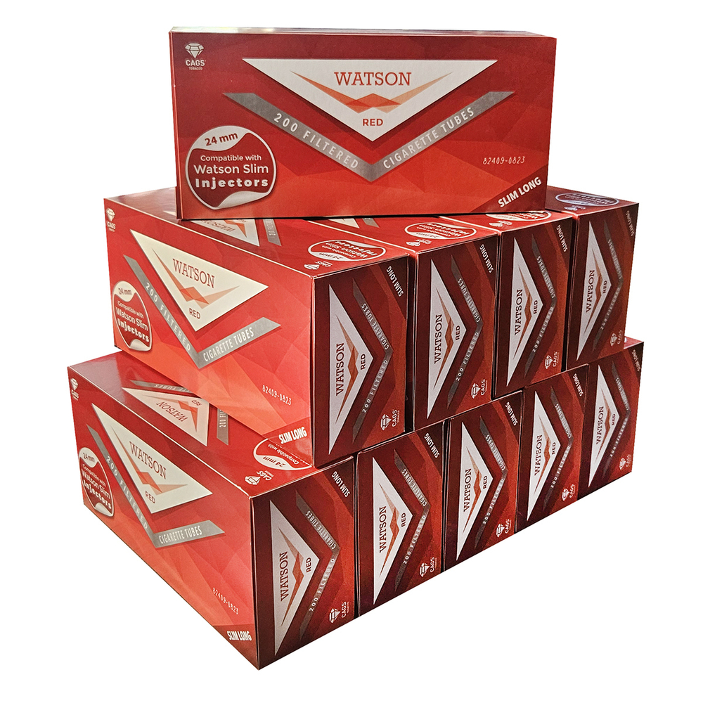 Гильзы для сигарет "Watson" Slim Red Extra Long 24мм 10x200шт (Комплект)