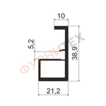 MF31 Профиль интегрированный 2,85м Черный A26 NEW
