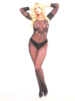 Боди-комбинезон с узором длинным рукавом с доступом Amor El черный S/L