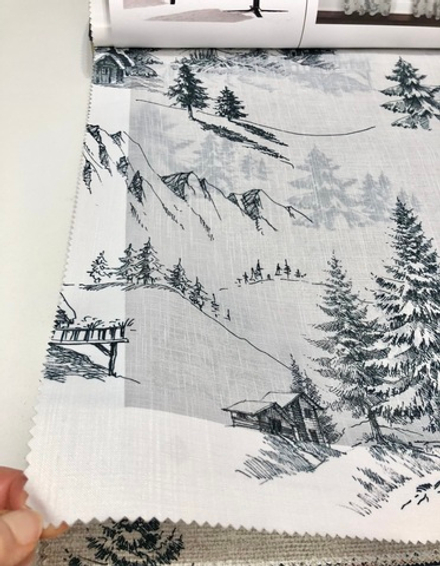 Тюль с принтом на всю высоту Anka Symfony of Colors Print Keten 104 арт. Tapestry Tulle 1 col. 1005 (высота 295 см)