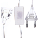 Гирлянда для дома 4м 28 ламп LED с насадками СЕРЕБРЯНАЯ ЗВЕЗДА, прозрач.пров., авторежим.,IP-20 RG/RB (возможность соединения)