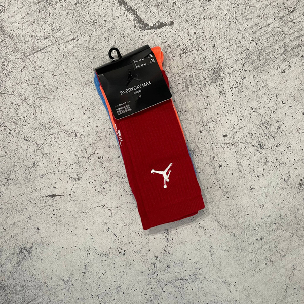 Носки Jordan Everyday 3 Pack red/orange/blue