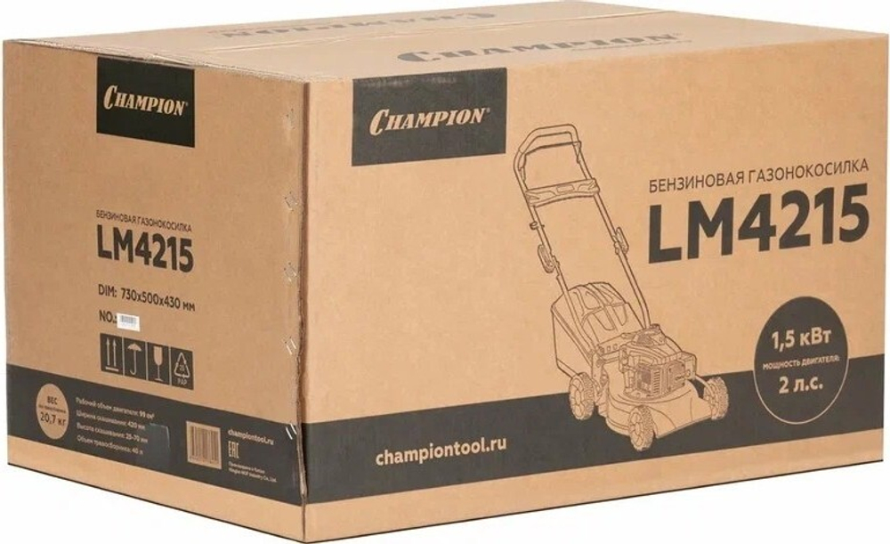 Газонокосилка бензиновая CHAMPION LM4215