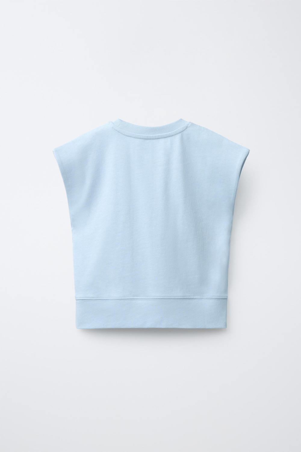 ZARA ОДНОТОННАЯ ФУТБОЛКА HEAVY WEIGHT, НЕБЕСНО-ГОЛУБОЙ