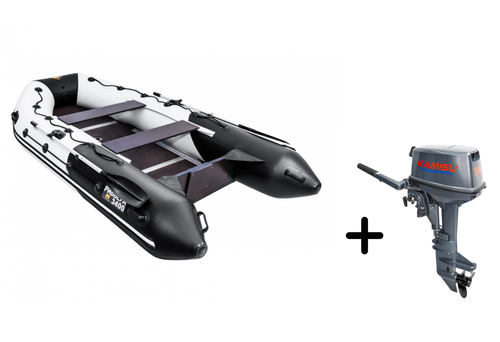 Ривьера 3400 СК МАКСИМА + KAMISU T 9.8 BMS (комплект лодка + мотор)