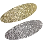 Заколка-автомат для волос «AKS - DesignPRO», овал, цвет золото и хром, 8*3см